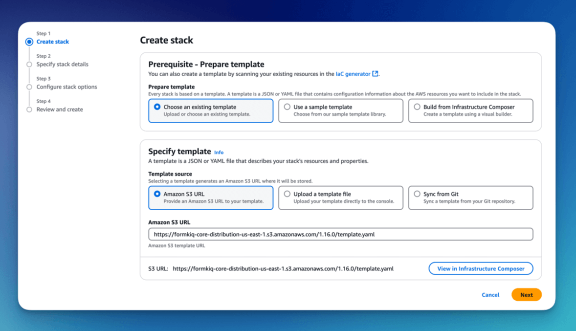 CloudFormation Create Stack