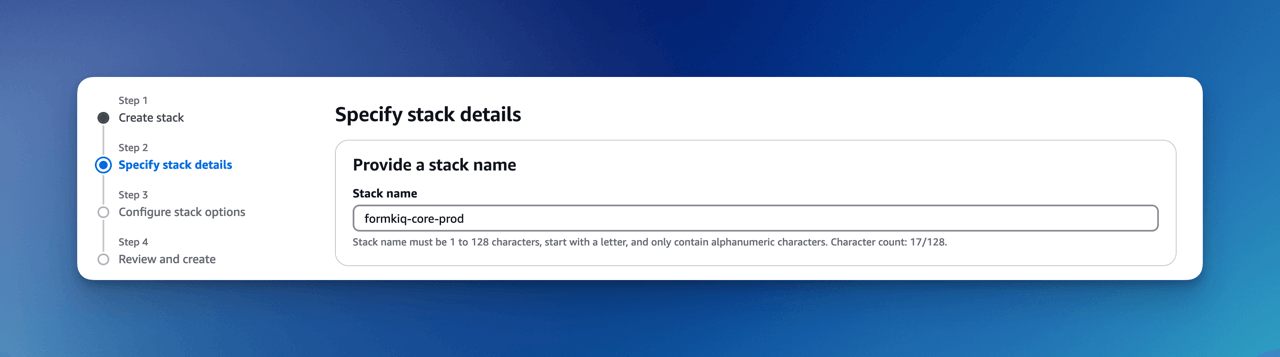 CloudFormation Stack Name
