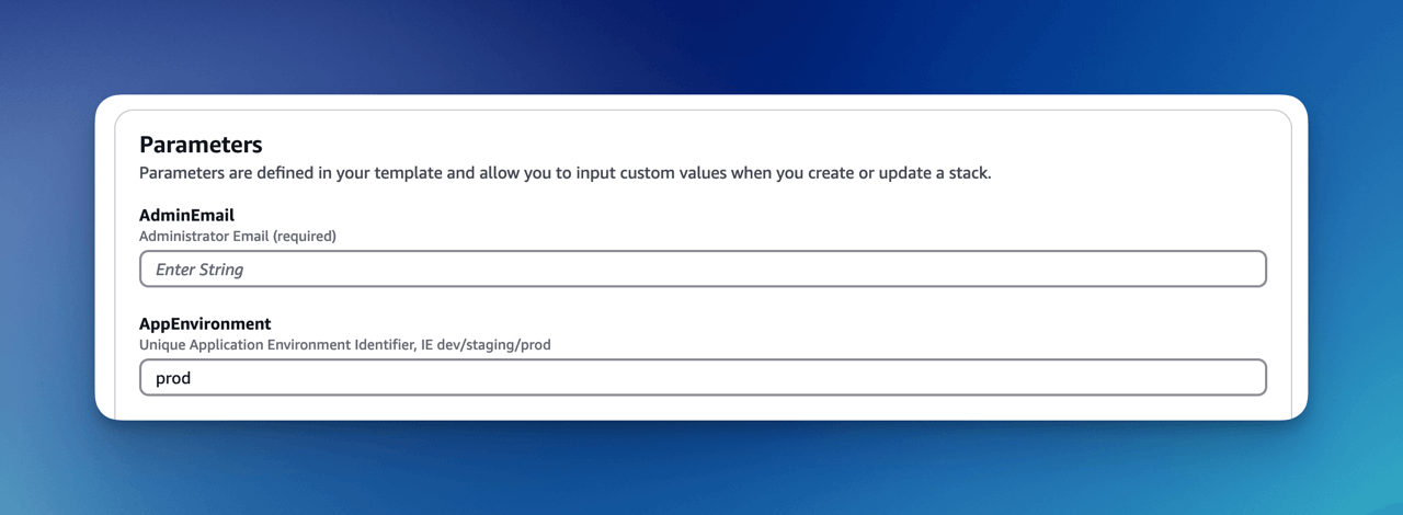 CloudFormation Stack Parameters