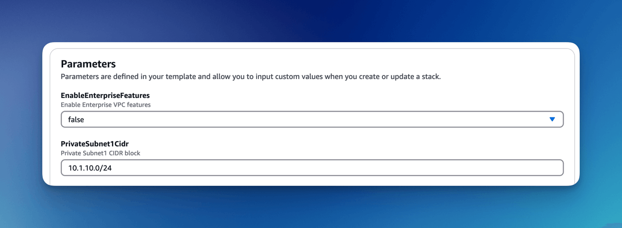 CloudFormation Stack Parameters