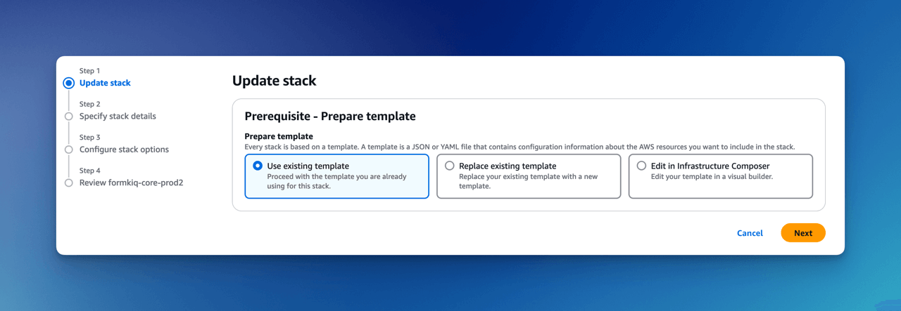 CloudFormation Update Stack