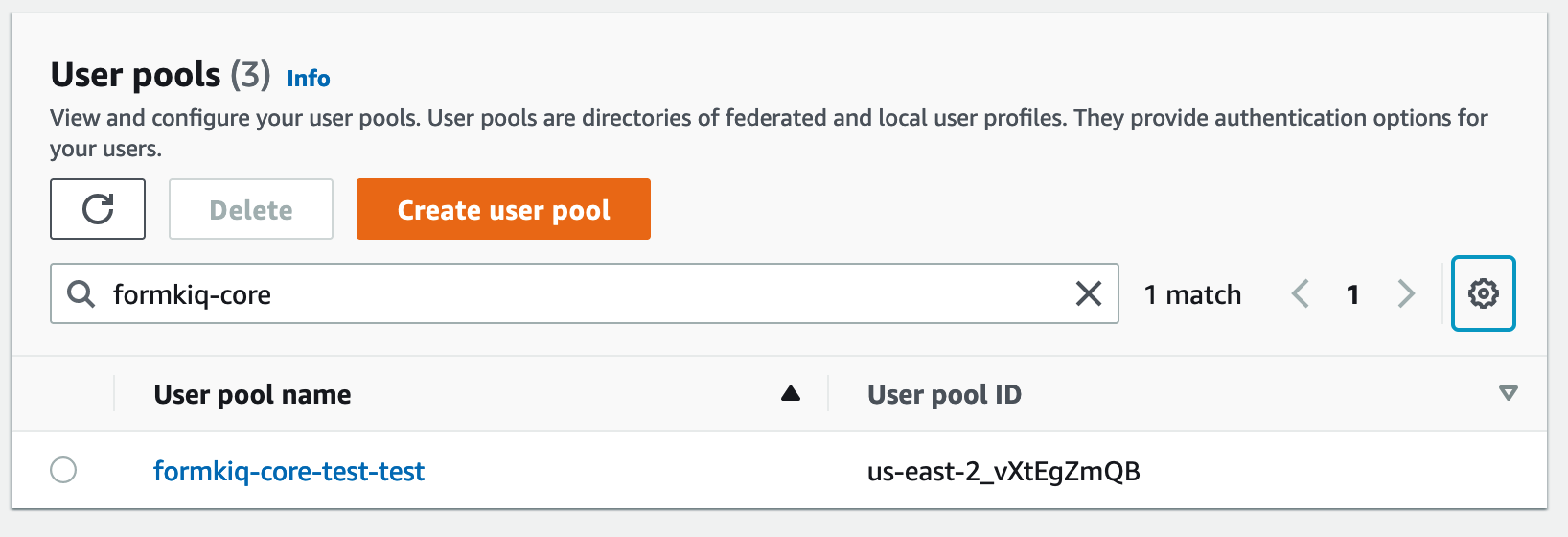 Cognito User Pools