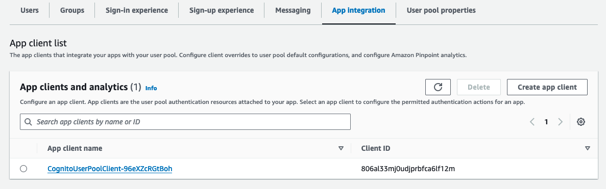 Cognito App Integration