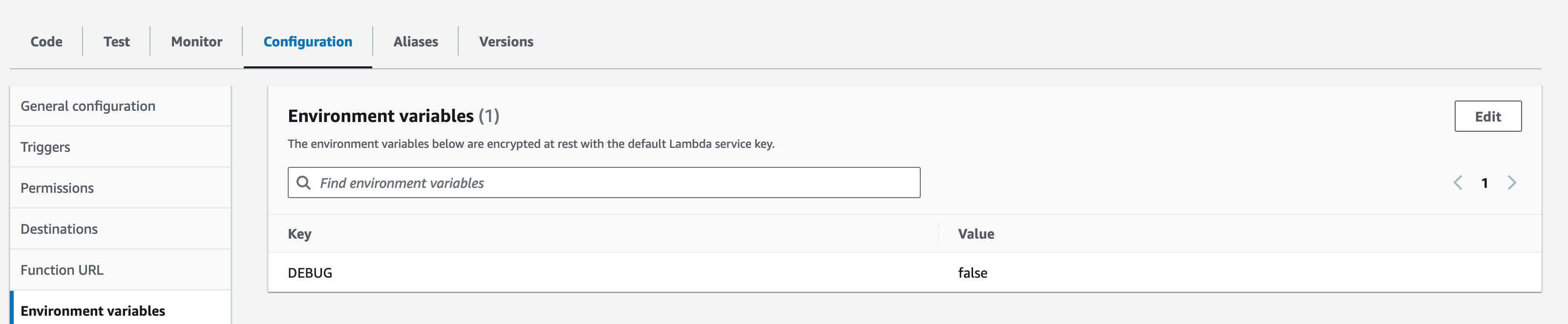 Lambda Environment Variables