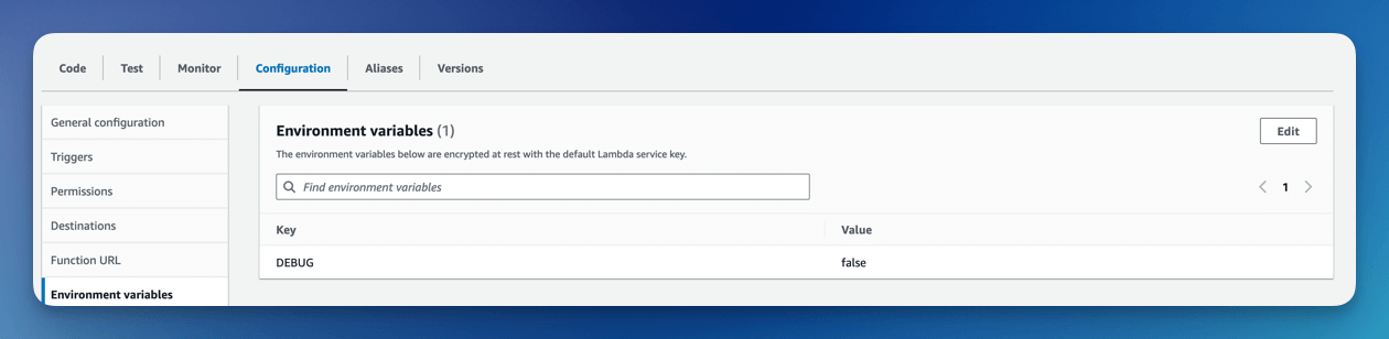 Lambda Environment Variables