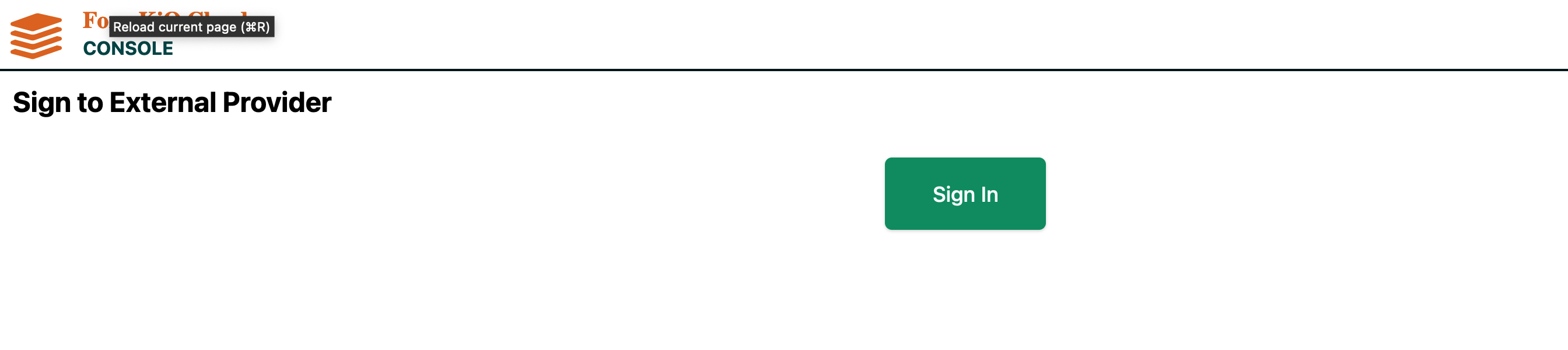 FormKiQ Console External Provider Login