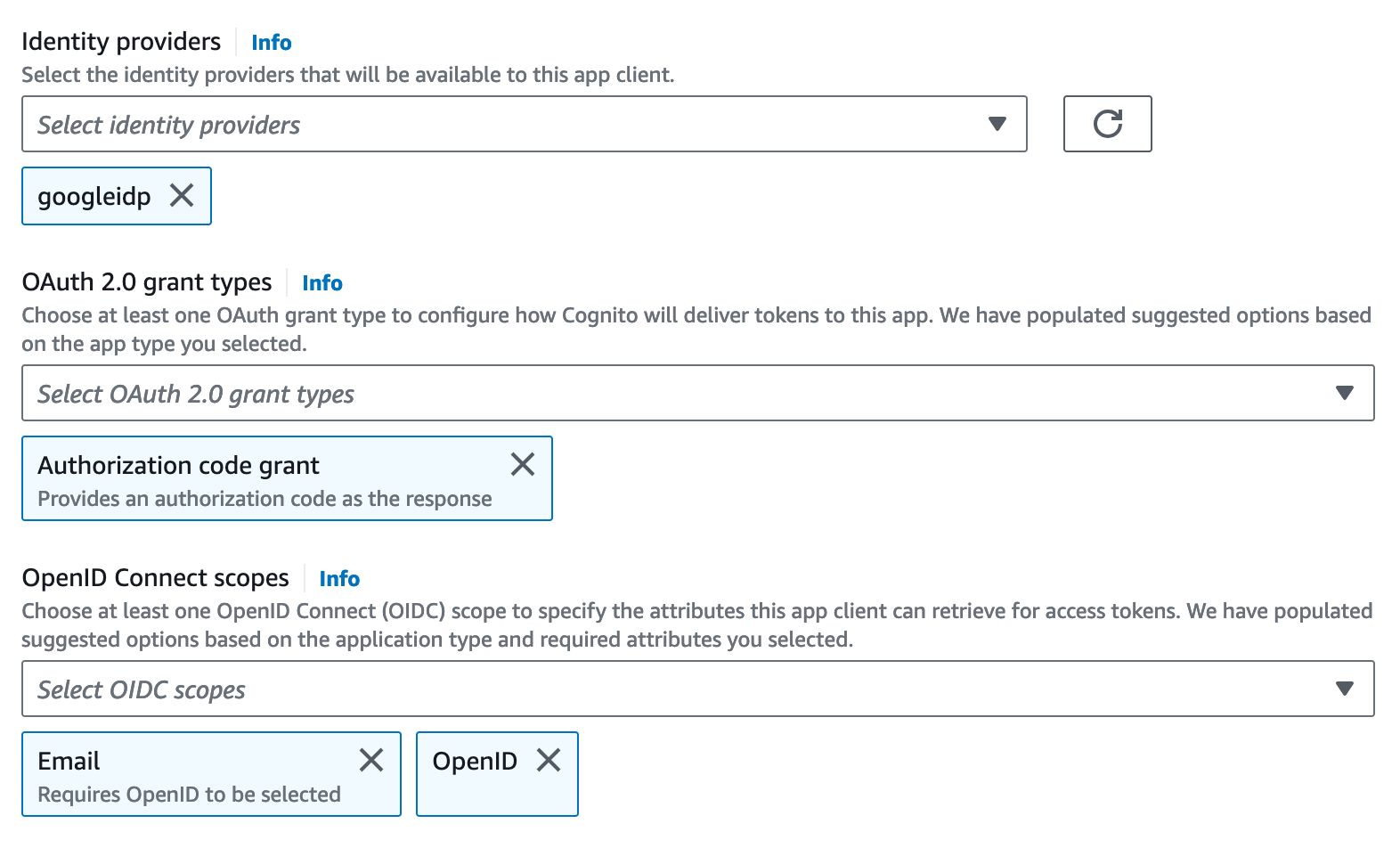 Cognito Hosted UI Config