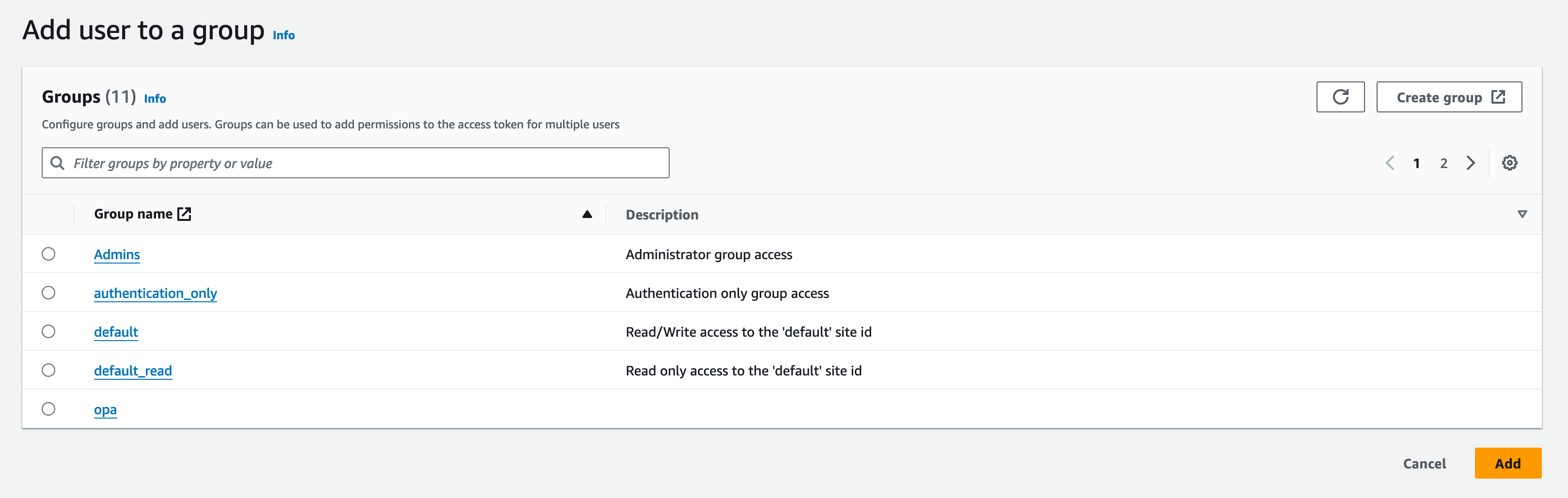 Cognito Add User to Group
