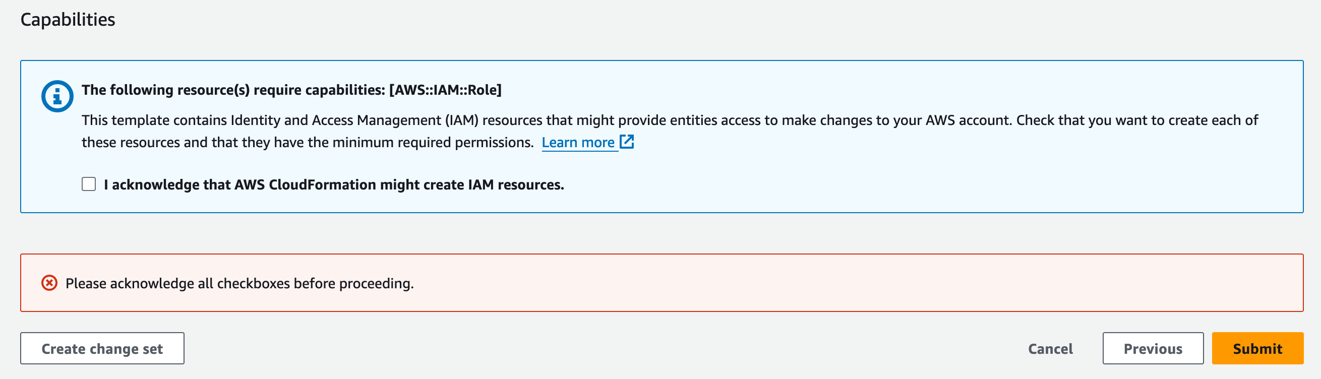 CloudFormation Submit