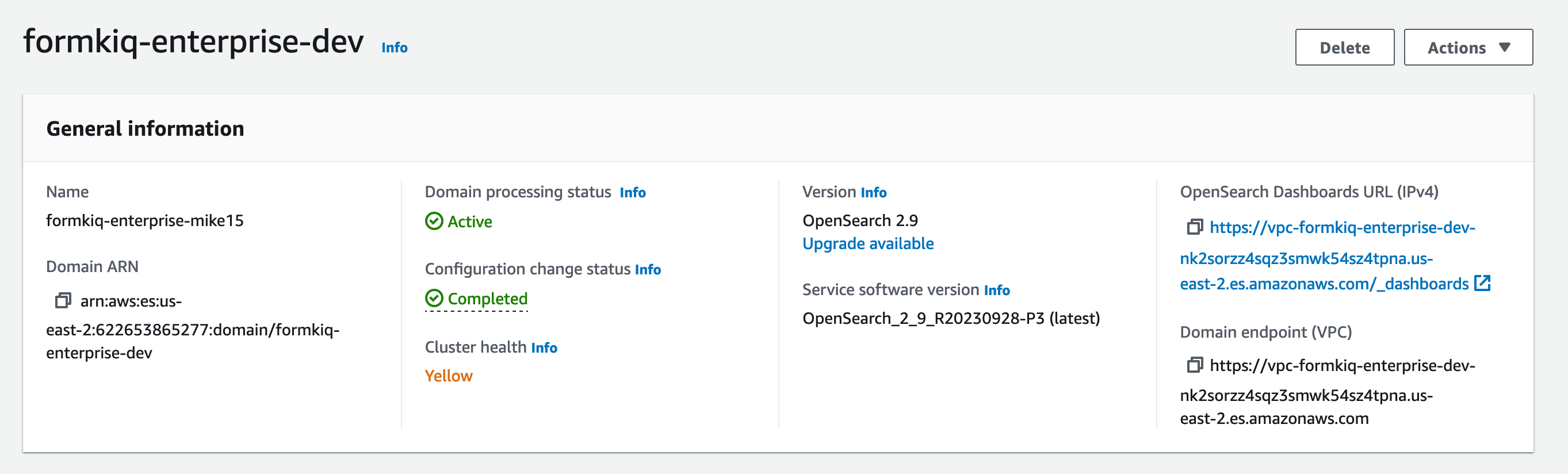 OpenSearch Dashboard Url