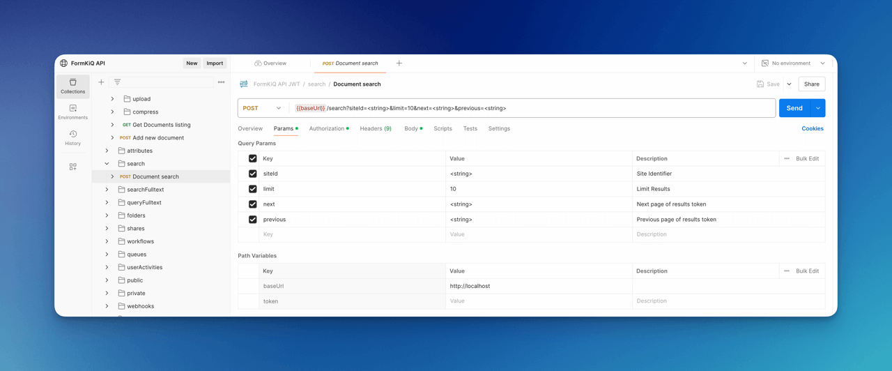 Postman Update Document