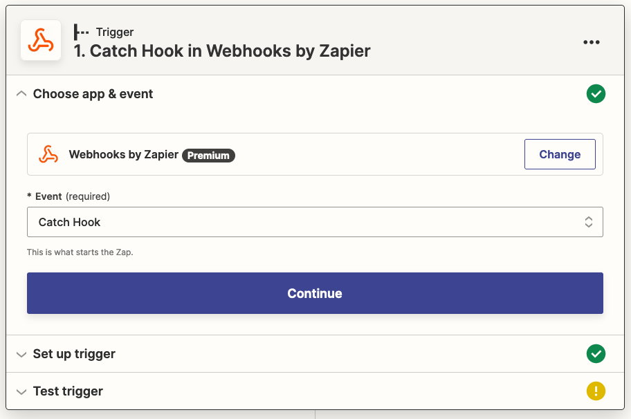 Zapier Webhook Trigger
